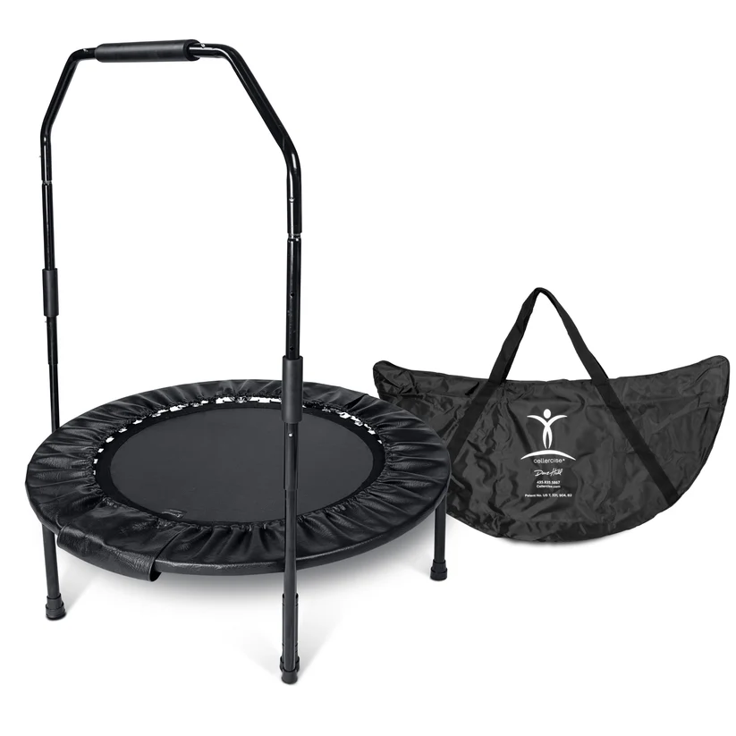 Cellerciser® Bi-Fold Rebounder w Balance Bar 1